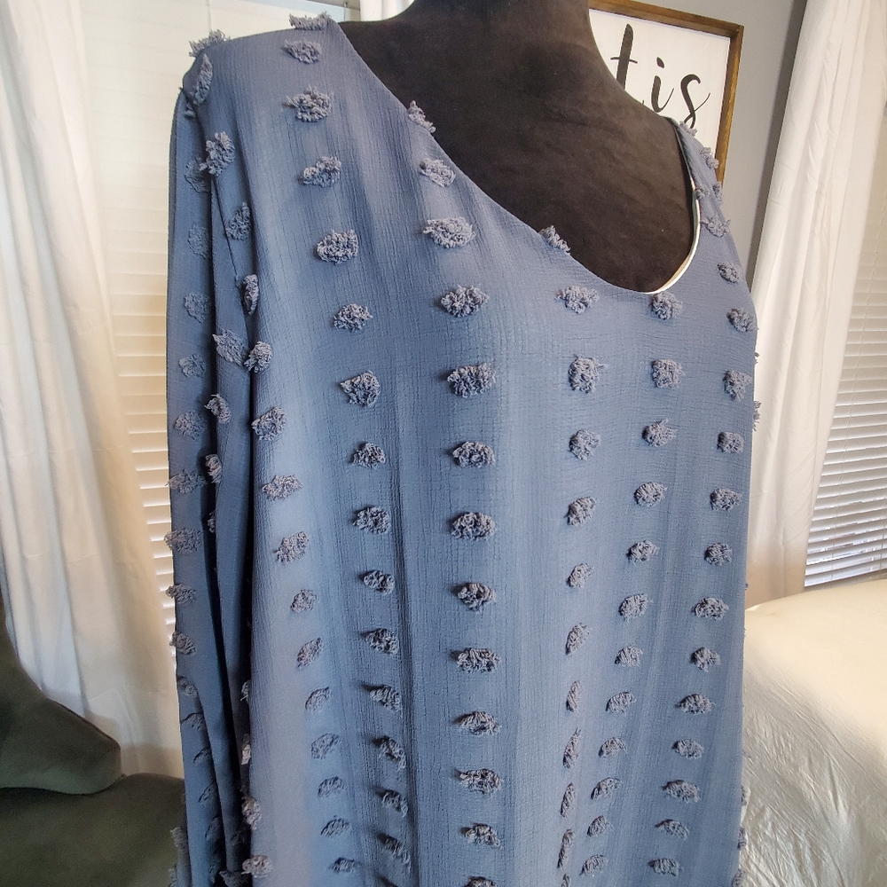 PLUS SIZE GRAY SWING DRESS - Picture 2 of 5